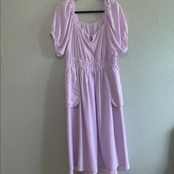 Torrid Light Purple Dress with Lace Accents - Picture 6 of 7